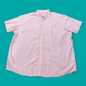 Roundtree & Yorke Gold Label Shirt Mens XXL Short Sleeve Non-Iron Preppy Pastel